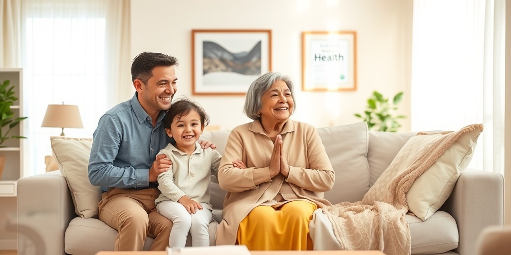 A joyful family celebrates positive health screening results in a bright living room, emphasizing the importance of proactive health measures.2.png