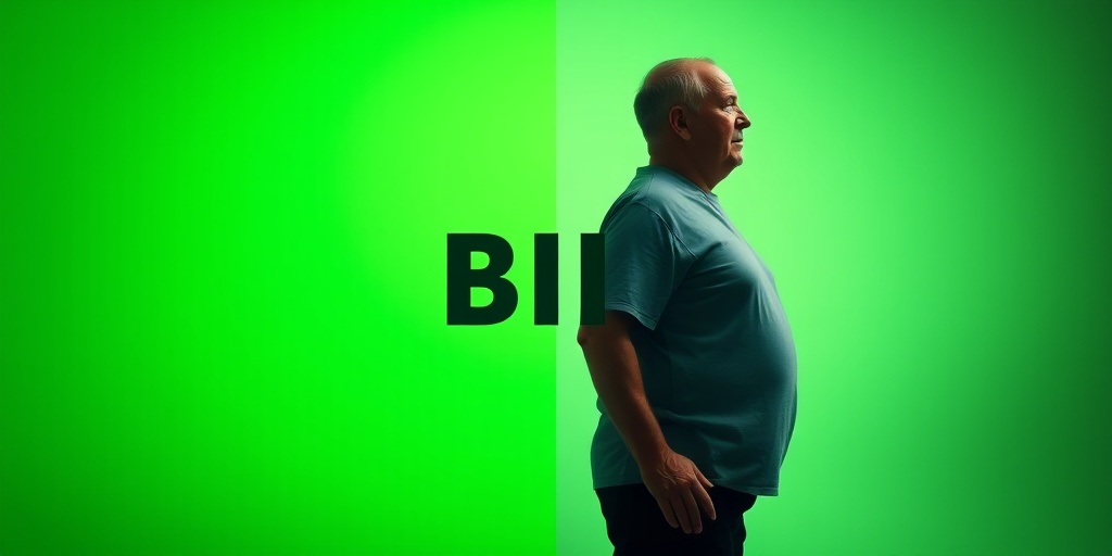 A split-screen image contrasting healthy activity with health risks of high BMI, using cinematic lighting to emphasize the health spectrum.  3.png