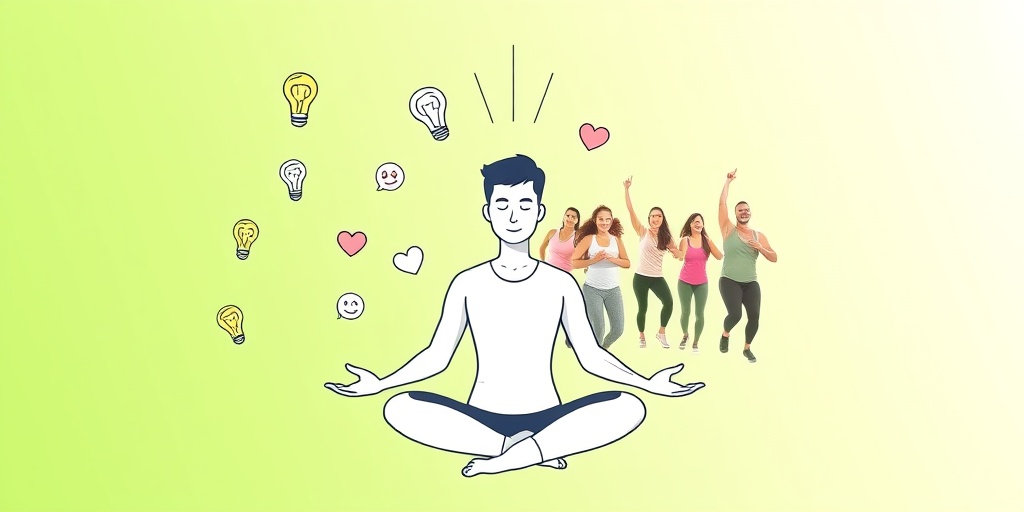A split-screen image highlights mental clarity through meditation and the energy of a group workout session. 2.png