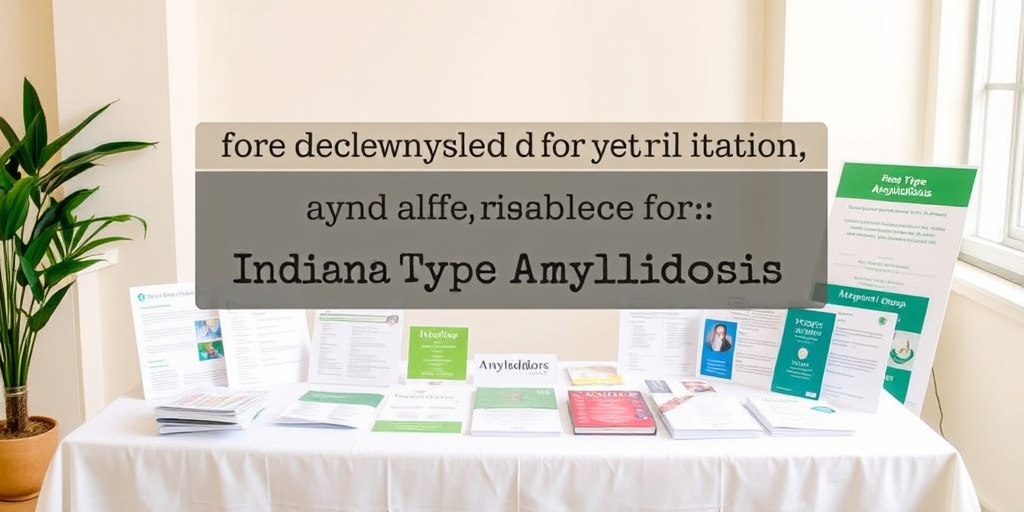 An organized table displaying resources for Indiana Type Amyloidosis, promoting community support and empowerment through educational materials.5.png