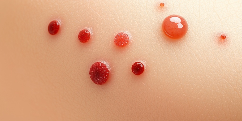 Close-up of skin symptoms from Indolent Systemic Mastocytosis, highlighting texture and color variations against a creamy backdrop. 2.png