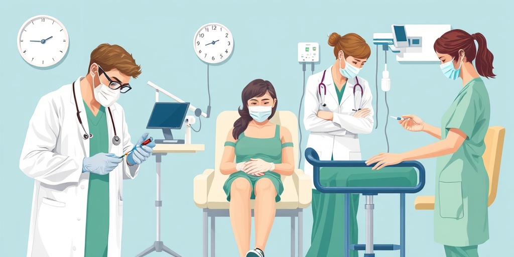 Various outpatient procedures depicted, showcasing a doctor, nurse, and patient in a professional yet approachable setting.  3.png