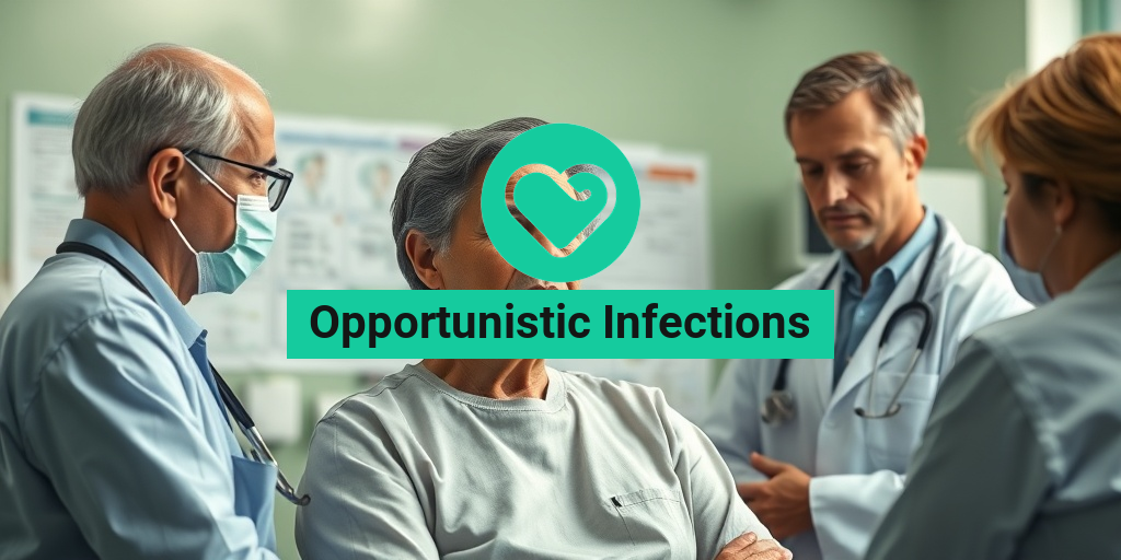 A concerned middle-aged patient in a clinical setting, surrounded by supportive medical professionals discussing health concerns. • Yesil Health AI