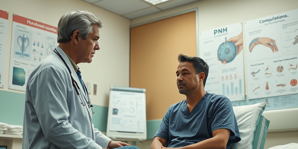A healthcare professional discusses treatment options with a concerned patient in a well-lit examination room.  4.png
