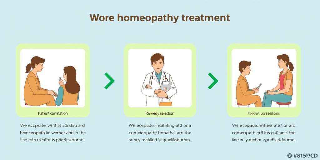A step-by-step visualization of homeopathy treatment, highlighting personalized care through patient consultations and remedy selection.  4.png