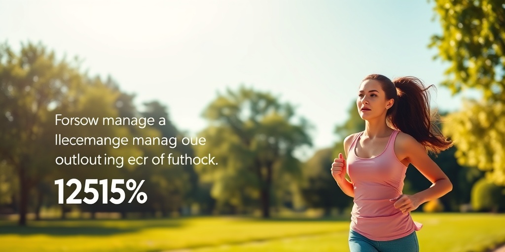 A woman in her thirties jogs in a park, embodying a healthy lifestyle and resilience in managing Bilateral Polycystic Ovarian Syndrome.  5.png