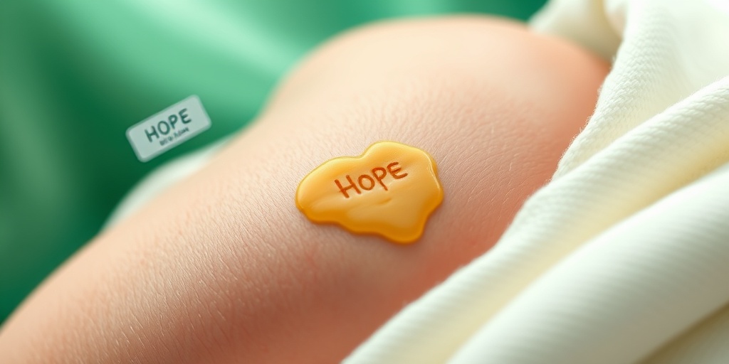 Close-up of a newborn's jaundiced skin, highlighting yellow discoloration against a soft hospital blanket and green background. 2.png