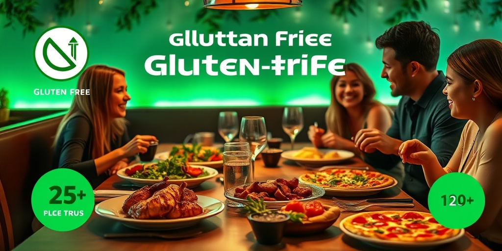 Friends share a delightful gluten-free dining experience, featuring beautifully presented dishes in a warm, inviting restaurant atmosphere.  5.png