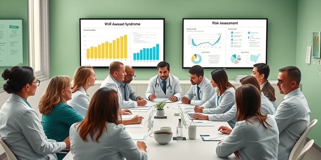 Healthcare professionals analyze WHS data in a collaborative meeting, highlighting the importance of risk assessment for patient outcomes.  3.png