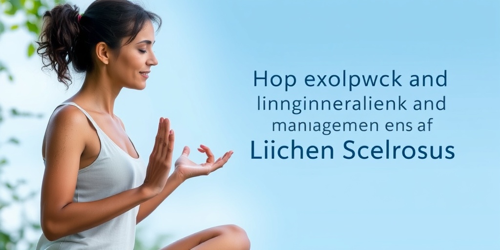 Person practicing yoga in a tranquil setting, symbolizing self-care and resilience in managing Lichen Sclerosus, surrounded by nature.5.png