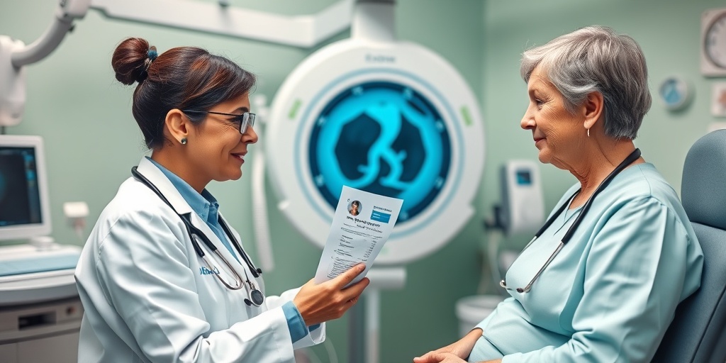 A compassionate doctor explaining diagnosis results in a well-equipped examination room, emphasizing trust and early detection.  3.png