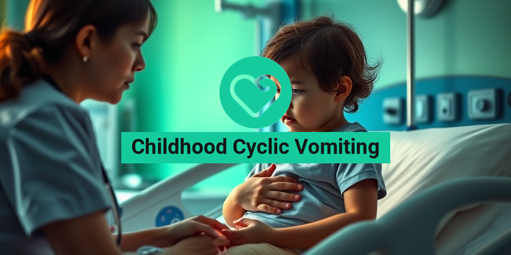 A distressed child sits on a hospital bed, clutching their stomach amidst medical equipment. • Yesil Health AI