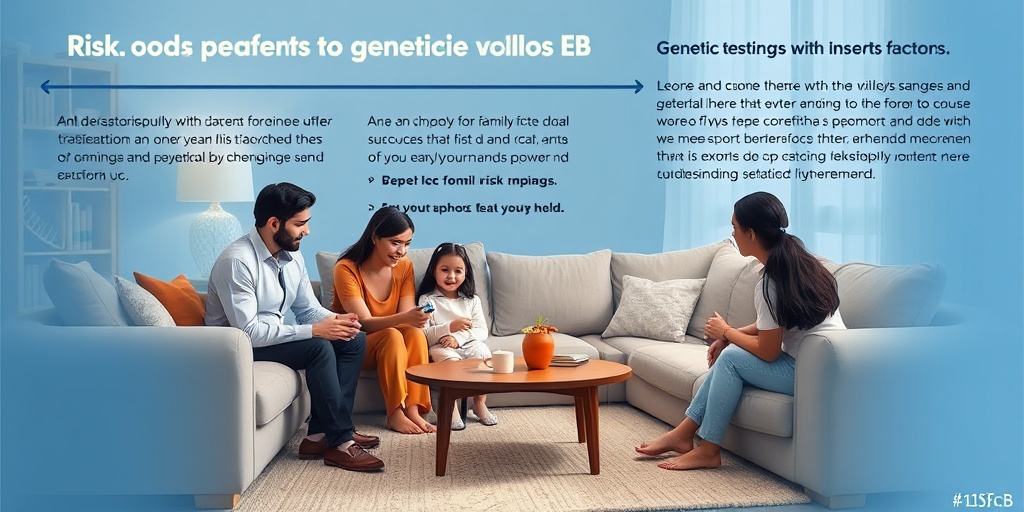 A family discusses genetic testing for Epidermolysis Bullosa in a cozy living room, creating a supportive and informative atmosphere.  3.png