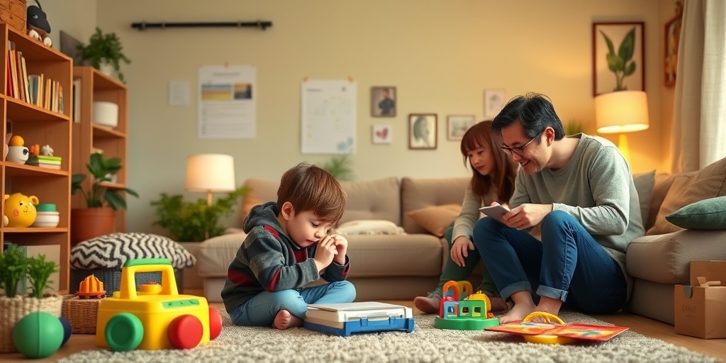 A family implements behavioral strategies for ADHD, creating a structured and supportive home activity space.  4.png