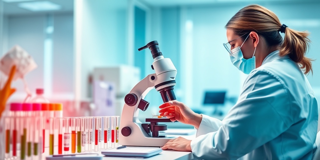 A healthcare professional examining a patient in a modern lab, emphasizing the importance of accurate diagnosis for Variola Virus.  3.png