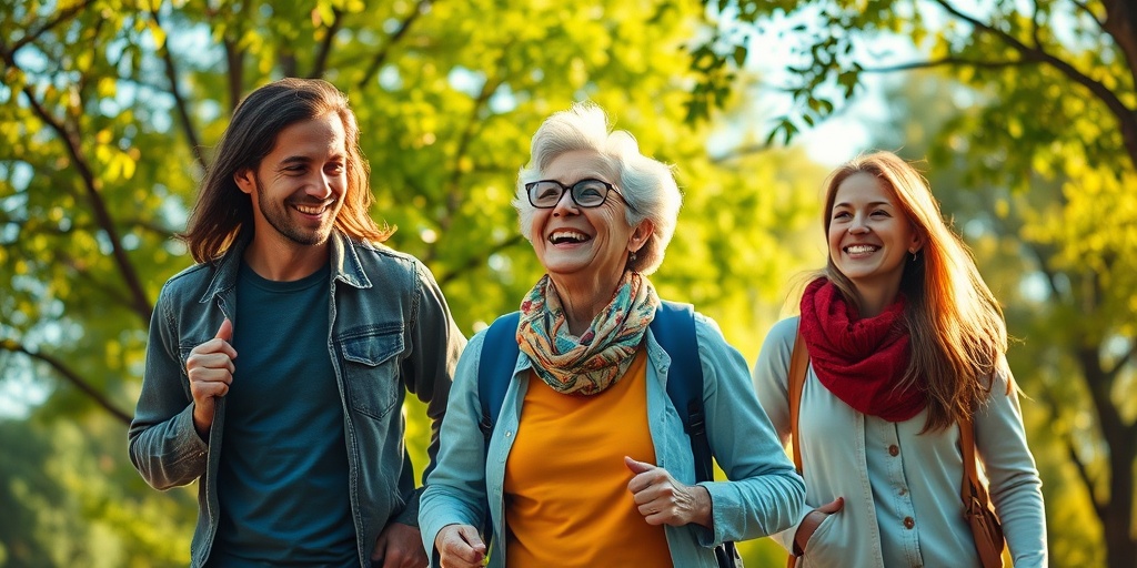A patient walks in a park with loved ones, embodying hope and resilience despite Weir-Mitchell Disease challenges. 5.png