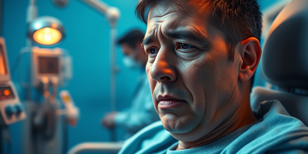 A person in a clinical setting shows Bird Flu symptoms, surrounded by medical staff, conveying urgency and care.  2.png