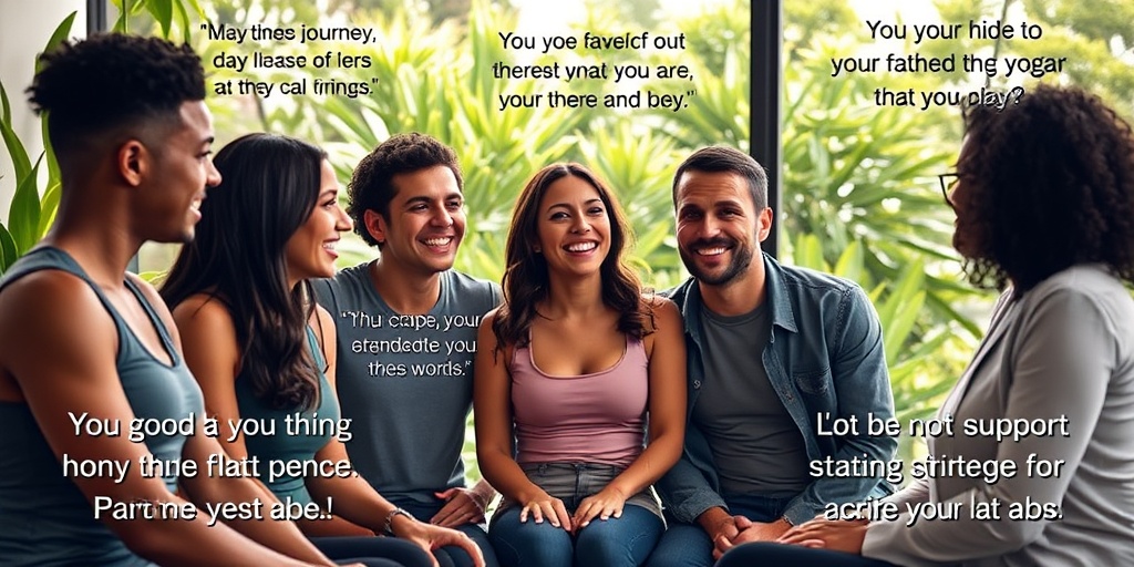 A supportive group shares fitness journeys in a warm setting, fostering motivation and commitment to achieving flat abs.  5.png