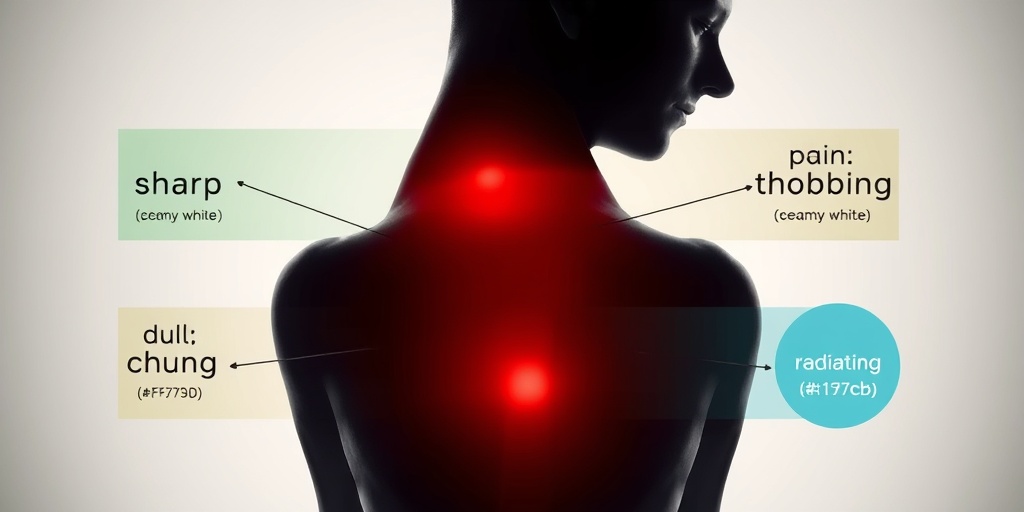 An abstract representation of pain types, featuring a human silhouette with color-coded areas for different pain sensations.  2.png