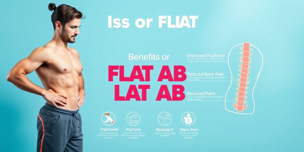 Split-screen visual highlights core exercises on one side and health benefits like improved posture on the other.  2.png