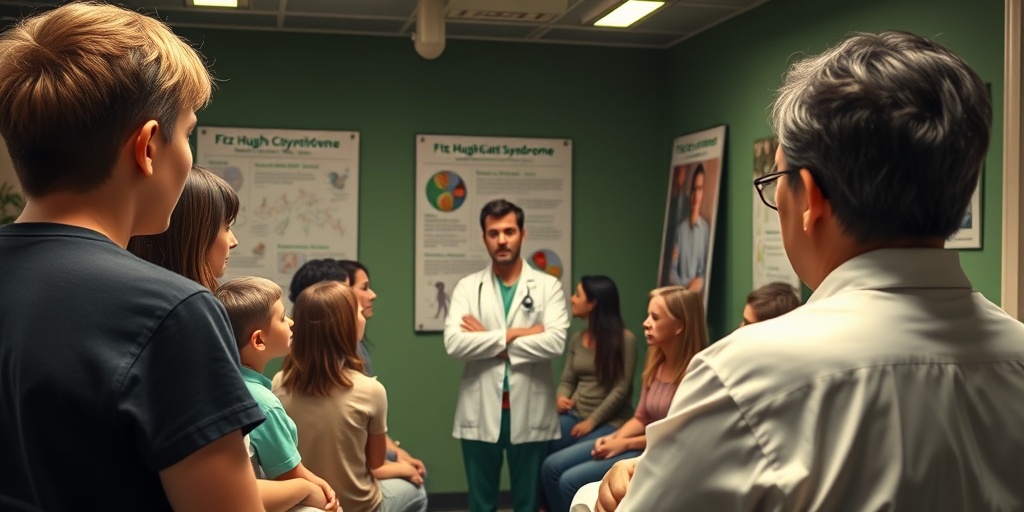 A healthcare professional educates a diverse audience about Fitz Hugh Curtis Syndrome, fostering awareness and understanding in a supportive setting.5.png