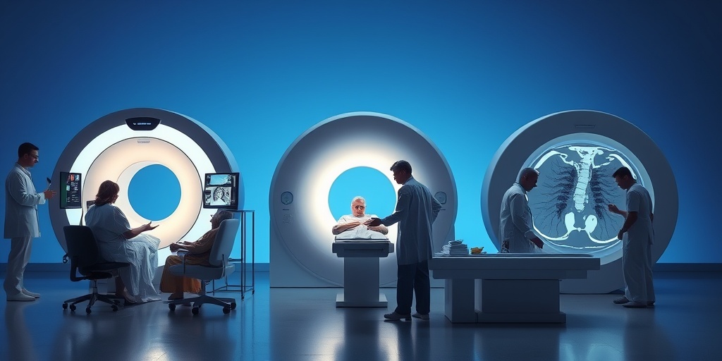 A side-by-side comparison of PET, MRI, and CT scans, highlighting unique imaging techniques with engaged patients and professionals. 4.png