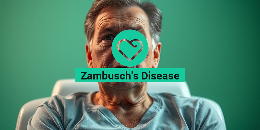 A middle-aged patient sits in a clinical setting, revealing skin lesions from Zambusch's Disease, expressing concern and resilience. β’ Yesil Health AI