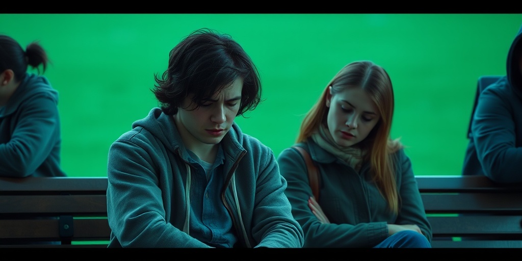 A person experiencing bradycardia symptoms on a bench, with a concerned friend nearby, highlighting the importance of community support.  5.png