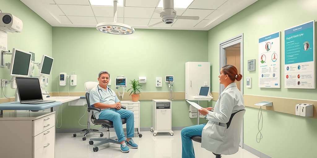 Detailed scene of a patient receiving minor surgery in a bright, well-equipped outpatient examination room. 3.png