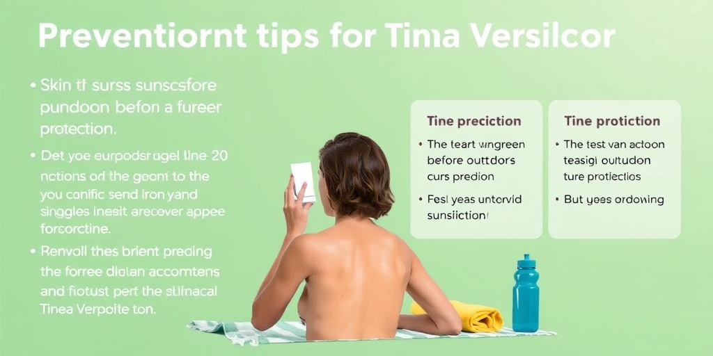 Individual applying sunscreen outdoors, promoting Tinea Versicolor prevention with a calming green backdrop and elements of an active lifestyle.  5.png