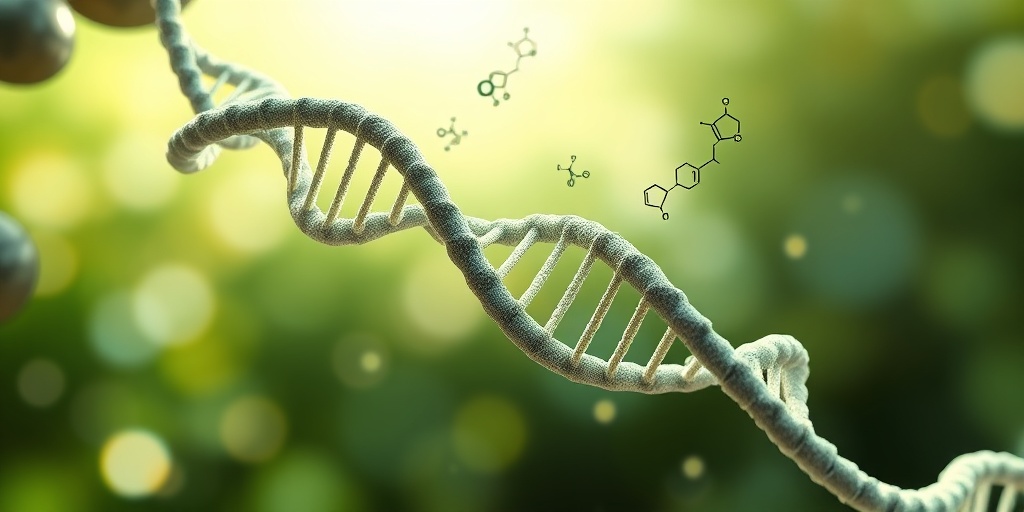 A 3D DNA strand illustrates genetic mutations linked to Mucopolysaccharidoses, set against a health-themed background.  3.png