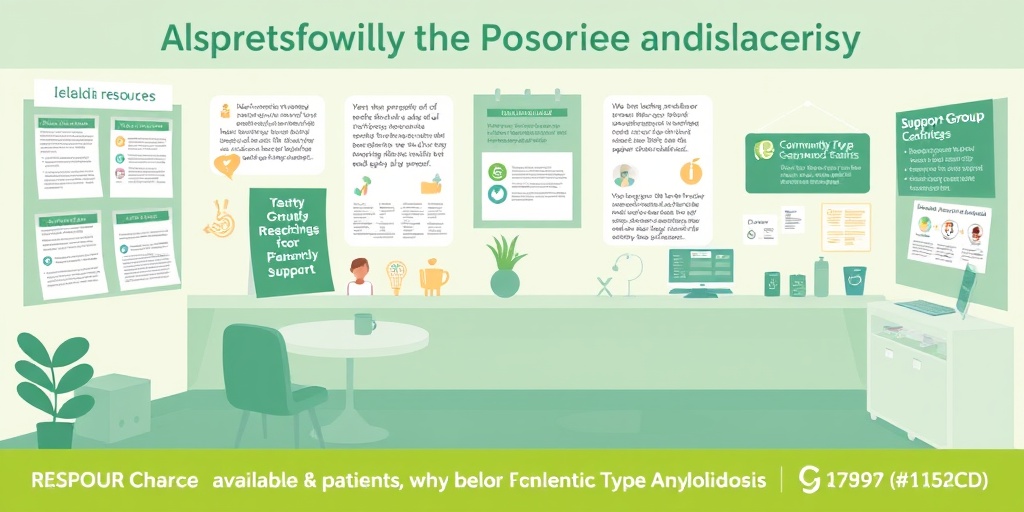 A community health center showcases resources for Icelandic Type Amyloidosis, promoting education and support in a welcoming environment.  5.png