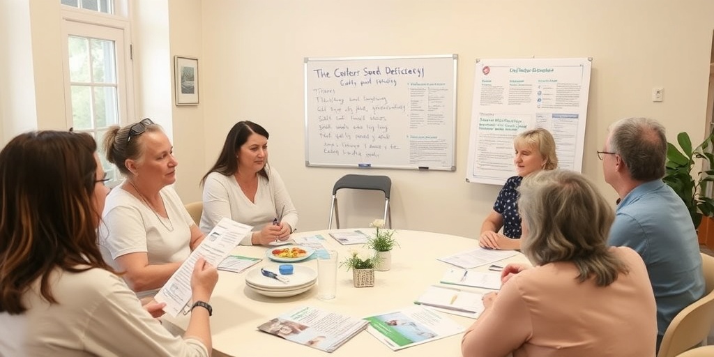 A community support group meeting fosters connection and sharing among individuals affected by Galactocerebrosidase Deficiency.  5.png