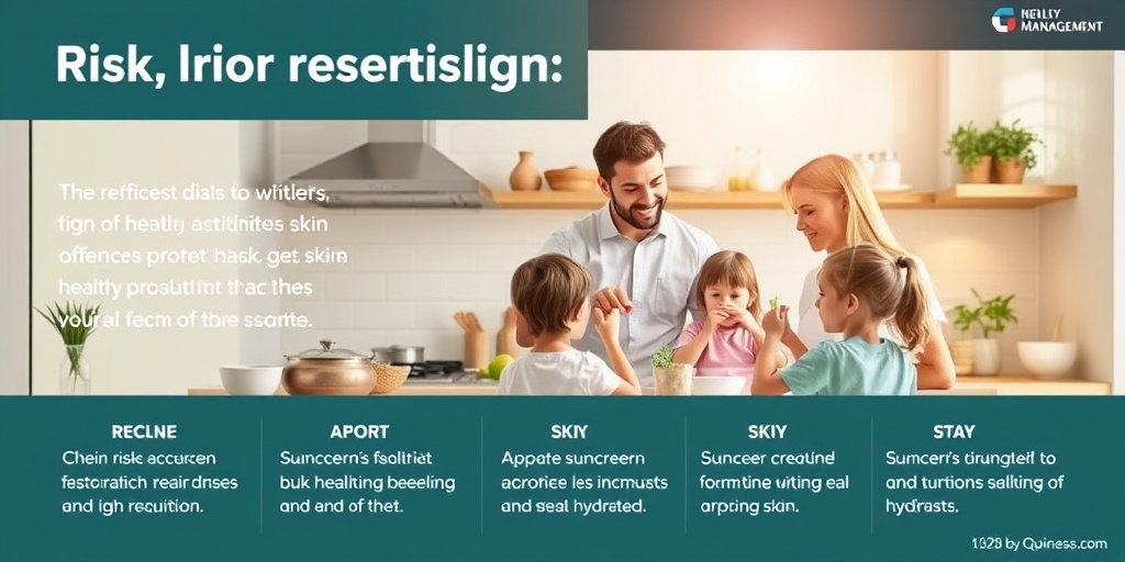 A family discusses healthy habits in a bright kitchen, emphasizing nutritious meals and skin care practices for children.  3.png