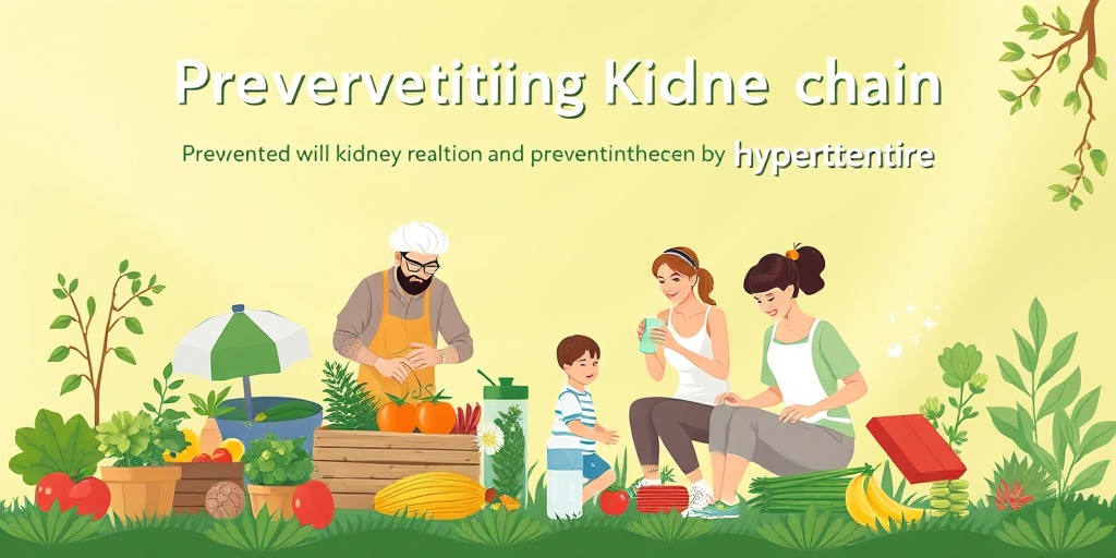 A family engaging in healthy activities like gardening and cooking, promoting preventive measures against kidney disease and hypertension.5.png