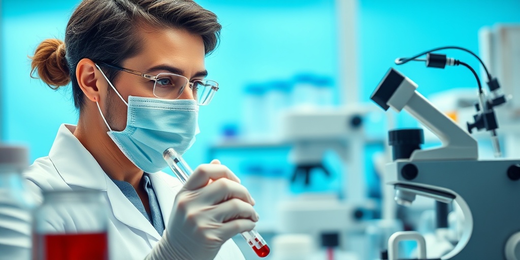 A healthcare professional conducts tests in a lab, focused on diagnosing Ornithine Transcarbamylase Deficiency with precision and clarity. 4.png