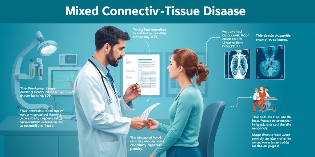A healthcare professional reviews MCTD test results with a patient, emphasizing care in a clinical setting.2.png