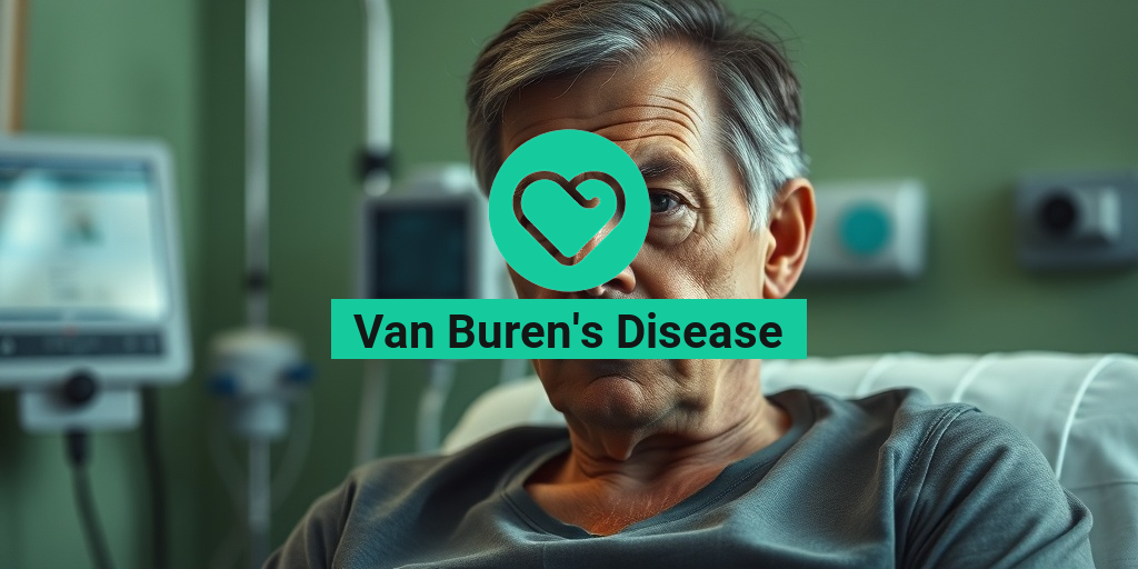 A middle-aged patient sits on an examination table, looking contemplative in a soft green clinical setting. β’ Yesil Health AI