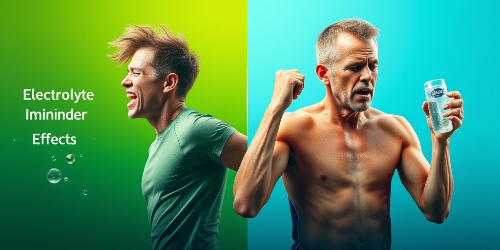 A split-screen image contrasting a vibrant individual with fatigue, illustrating the effects of electrolyte imbalances on health. 3.png