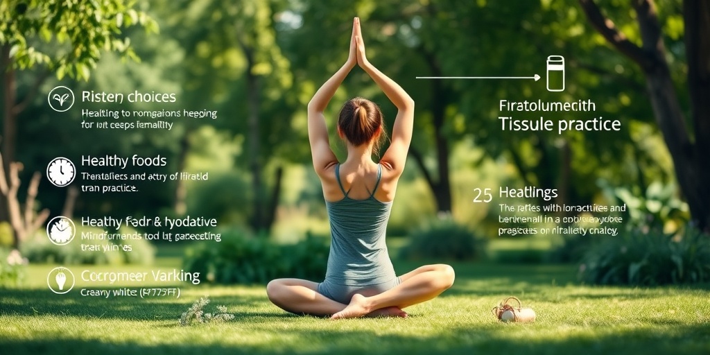 An individual practices yoga outdoors, surrounded by nature, promoting wellness for those with Mixed Connective Tissue Disease.3.png