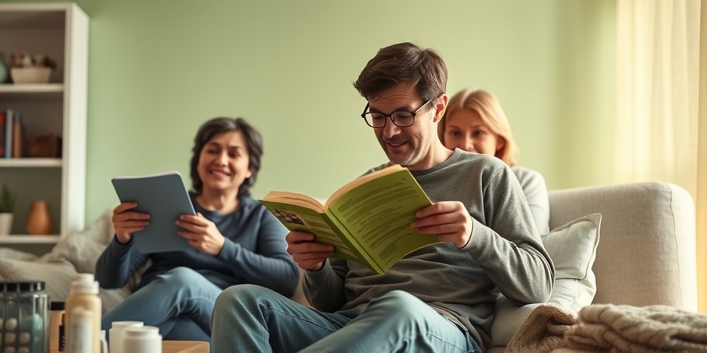 Individual living with epilepsy enjoys daily activities, supported by family, with elements symbolizing ongoing management and resilience.5.png