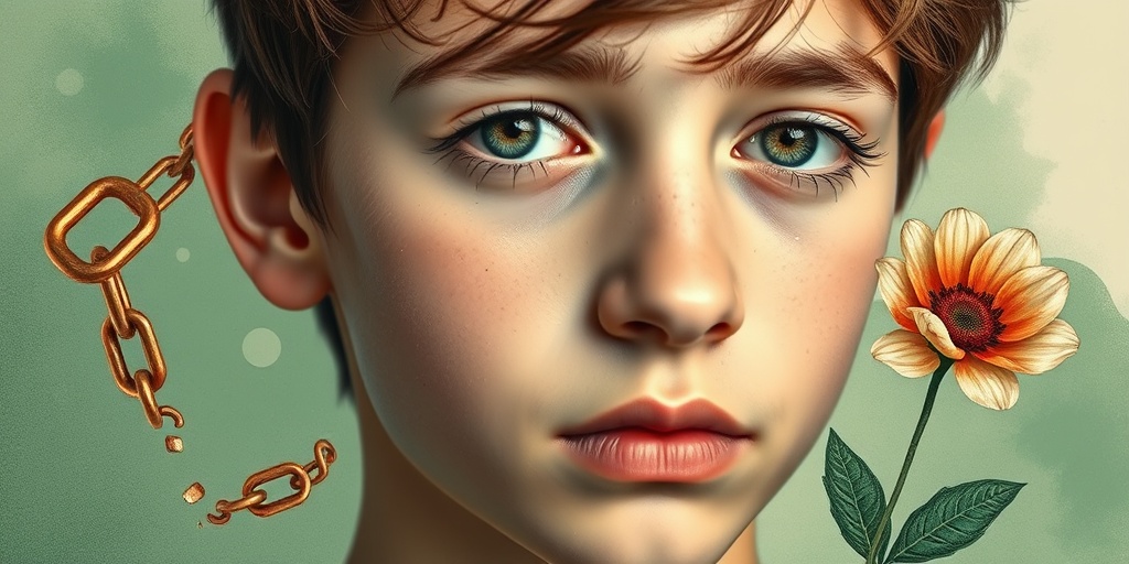A close-up of a young person's face reveals vulnerability and strength, highlighting emotions tied to anxiety and depression.  2.png