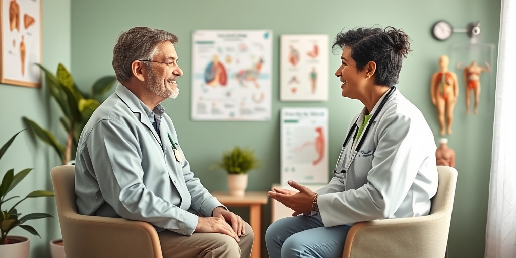 A compassionate specialist listens attentively to a patient in a calming consultation room, fostering trust and empathy in their interaction.4.png