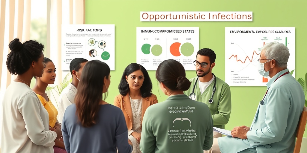 A diverse group discusses health histories with a provider, emphasizing risk factors in a community health setting.  3.png