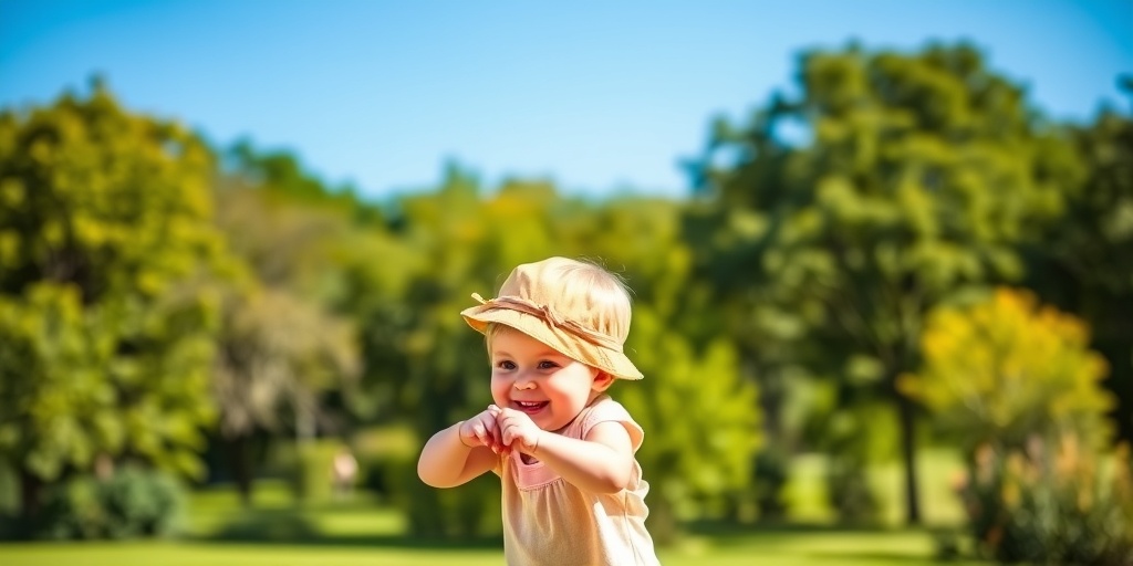 A mother and toddler play in a sunlit park, symbolizing health and the bond formed through gestational diabetes management.  5.png