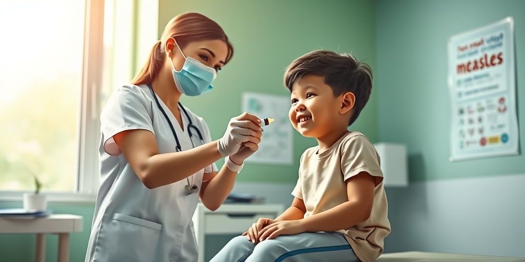 A nurse gives medication to a smiling child in a clinical setting, symbolizing hope and recovery.  4.png