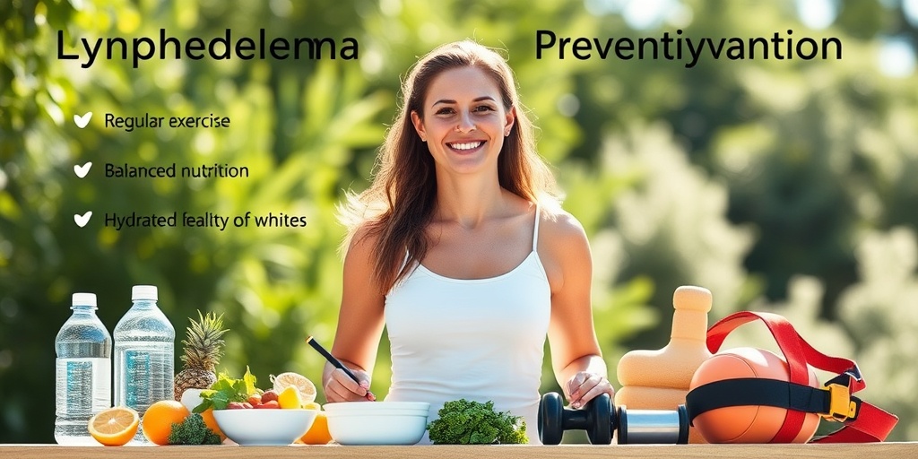 An individual outdoors practicing lymphedema prevention through exercise and nutrition, surrounded by greenery and vitality.  5.png