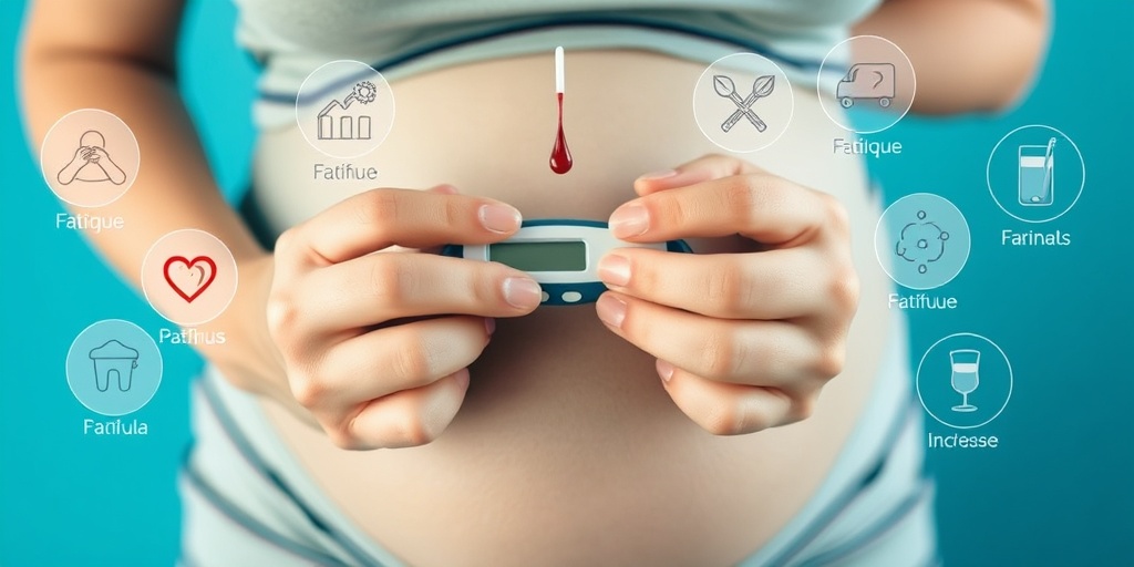 Close-up of a pregnant woman's hands with a glucose meter, highlighting awareness of gestational diabetes symptoms.  2.png