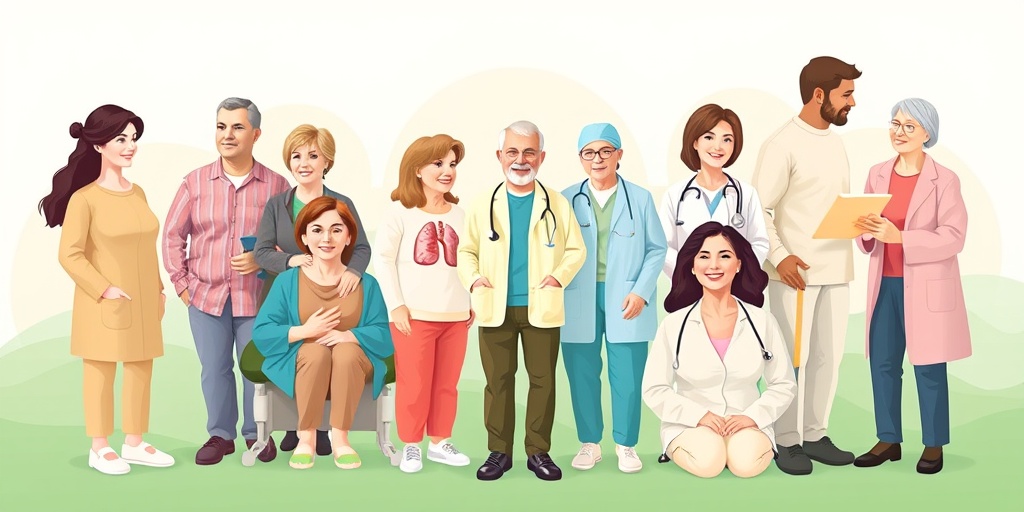 Diverse patients represent various cancers in a supportive environment, emphasizing the effectiveness of radiation therapy.  4.png