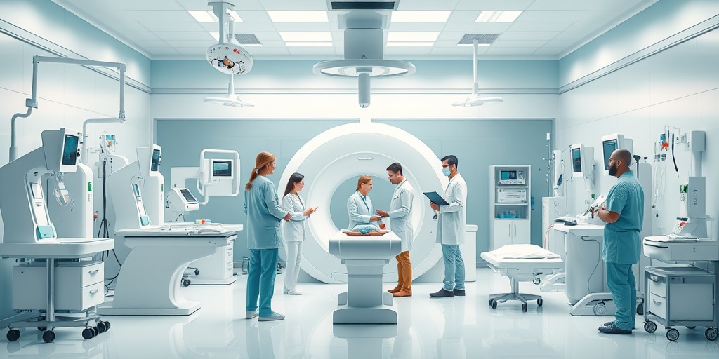 Medical professionals discussing brain tumor treatments in a photorealistic hospital setting, conveying teamwork and hope.  4.png